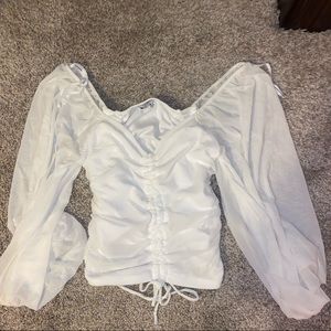 White going out crop top